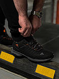 Зимові чоловічі кросівки Adidas Gore-Tex з хутром теплі осінь-зима (чорні з сірим). Живе фото. Чоловічі черевики, фото 9