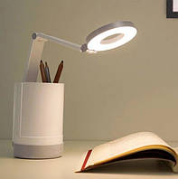 Світлодіодна настільна складана акумуляторна LED-лампа-нічник TGX-781 сенсорна з органайзером Біла