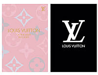 Подарочный комплект 2-х ежедневников Louis Vuitton, формат А5: розового и черного цвета, для женщин и мужчин