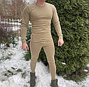 Комплект чоловічої термобілизни Termal (бавовна на флісі) Пісок 2XL, фото 5