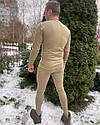 Комплект чоловічої термобілизни Termal (бавовна на флісі) Пісок 2XL, фото 4
