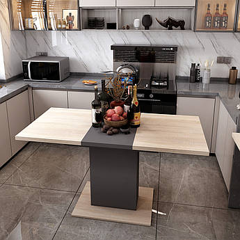 Столовий стіл Doros Бостон Дуб Сонома / Графіт 150х70х79 (81339362)