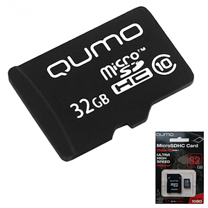 Карта пам'яті microSD 32 Гб Qumo з адаптером TF карта class 10