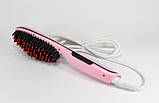 Електричний гребінець випрямляч Fast hair straightener HQT-906, Круглий гребінець для укладання., фото 4
