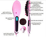 Електричний гребінець випрямляч Fast hair straightener HQT-906, Круглий гребінець для укладання., фото 8