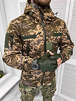 Чоловіча зимова куртка піксель на флісі softshell зима military ЗСУ