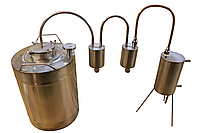 Дистиллятор Медный - Аппарат Патефон 1-11М с баком с двумя сухопарниками - литров 30