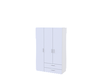 Розпашна Шафа для одягу Doros Ектор Білий 3 ДСП 116х180х49.5 (80737076)