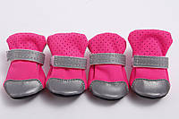 Ботиночки на флисе размер M № 3 ( 5см*4,2см), розовые