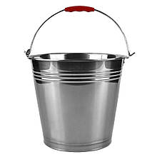 Відро 10 л. з нержавіючої сталі без кришки, діаметр 28 см, висота 26 см