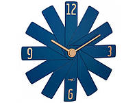 Часы настенные TFA дизайнерские в наборе, бесшумный механизм «Sweep», синий, 400x37x400 мм. (60302006)