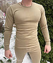 Комплект чоловічої термобілизни Termal (бавовна на флісі) Пісок 2XL, фото 3