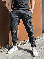 Универсальные мужские хлопковые графитовые штаны, весенние мужские темно-серые штаны карго коттон