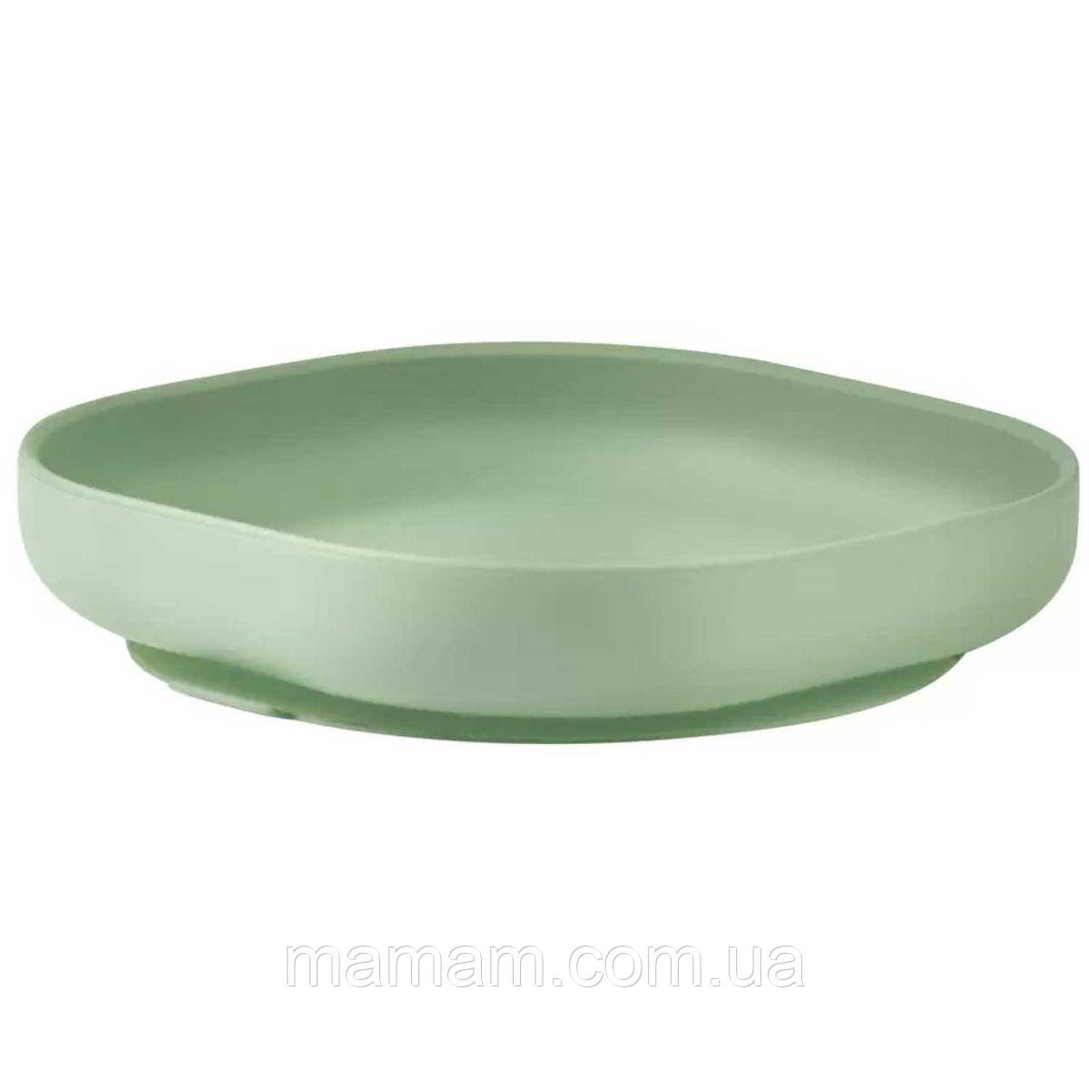 Силіконова тарілка з підставкою-присоскою Beaba Olive, фото 1