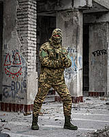 Мужской зимний костюм пиксель 5 в 1 (бушлат, штаны, шапка, баф, перчатки) military ВСУ