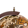 Декоративний глобус-бар підлоговий дерев'яний "Гастрономічна подорож" діаметр сфери 400 мм, фото 6