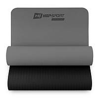 Мат для фитнеса и йоги Hop-Sport TPE 0,6см HS-T006GM серый / коврик-мат складной