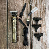 Професійна бритва-машинка для стрижки волосся, Професійний триммер з насадками, фото 9