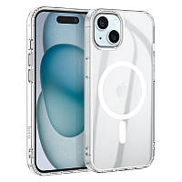 Прозрачный чехол с магнитом Hoco для iPhone 15 Plus - серия Magnetic, защита от падений