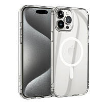 Прозрачный чехол с магнитом Hoco для iPhone 15 Pro - серия Magnetic, защита от падений