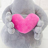 М'яка іграшка Weber Toys Почекун з серцем 21см сірий (WT408), фото 2