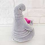 М'яка іграшка Weber Toys Почекун з серцем 21см сірий (WT408), фото 3