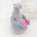 М'яка іграшка Weber Toys Почекун з серцем 21см сірий (WT408), фото 5