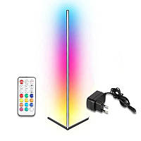 Угловая RGB лампа LK202307-47 | Напольный LED светильник, Торшер, 47 см, Черная