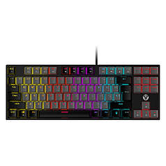 Механічна клавіатура Fantech ATOM MK876 TKL, Blue Clicky, RGB, Black/Gray