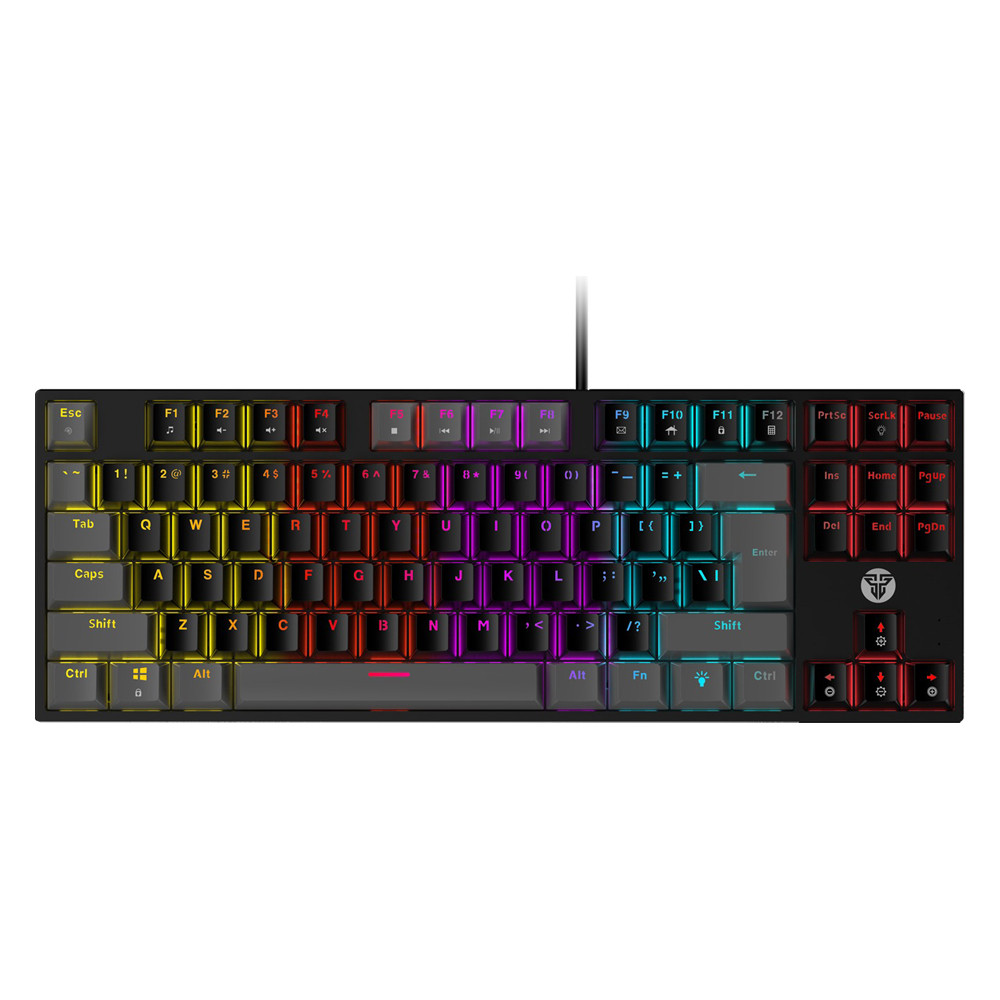 Механічна клавіатура Fantech ATOM MK876 TKL, Red Silent, RGB, Gray