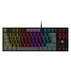 Механічна клавіатура Fantech ATOM MK876 TKL, Red Silent, RGB, Gray