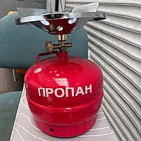 Побутові газові балони та плити Туристичні 5 л Газовий балон із пальником для приготування їжі