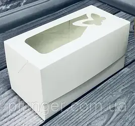 Коробка для капкейків біла з вікном, 2 шт. мілований картон 3