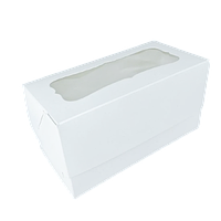 Коробка для 2 капкейків з вікном, мілований картон