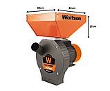 Млин для подрібнення зерна WOLFSON 2 кВт кормоподрібнювач, фото 5