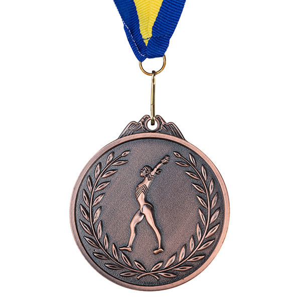 Медаль нагородна, d = 65 мм, бронза, гімнастика