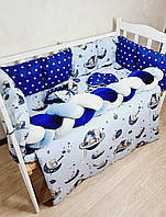 Комплект у ліжечко для новонароджених "Elegance Зірки" сірий