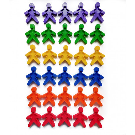 Фігурки Люди (з'єднуються, 30 штук, 6 кольорів)