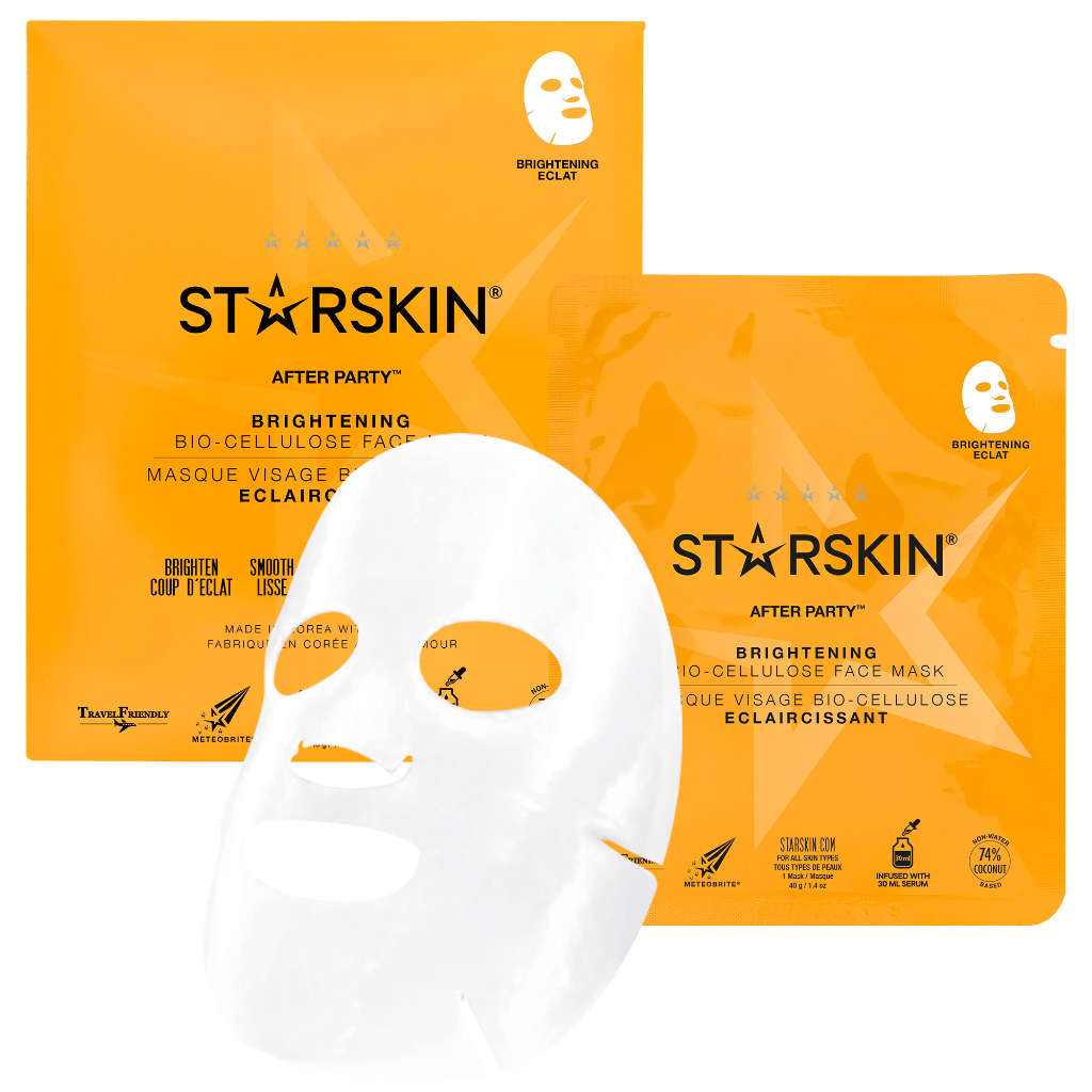 Тканинна освітлювальна маска для обличчя з біоцелюлозою Starskin