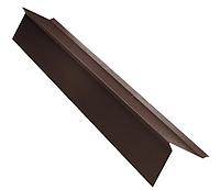 Торцева планка для гнучкої черепиці / торцева для м'якої покрівлі, колір RAL8017 глянець  0.45мм 2м.