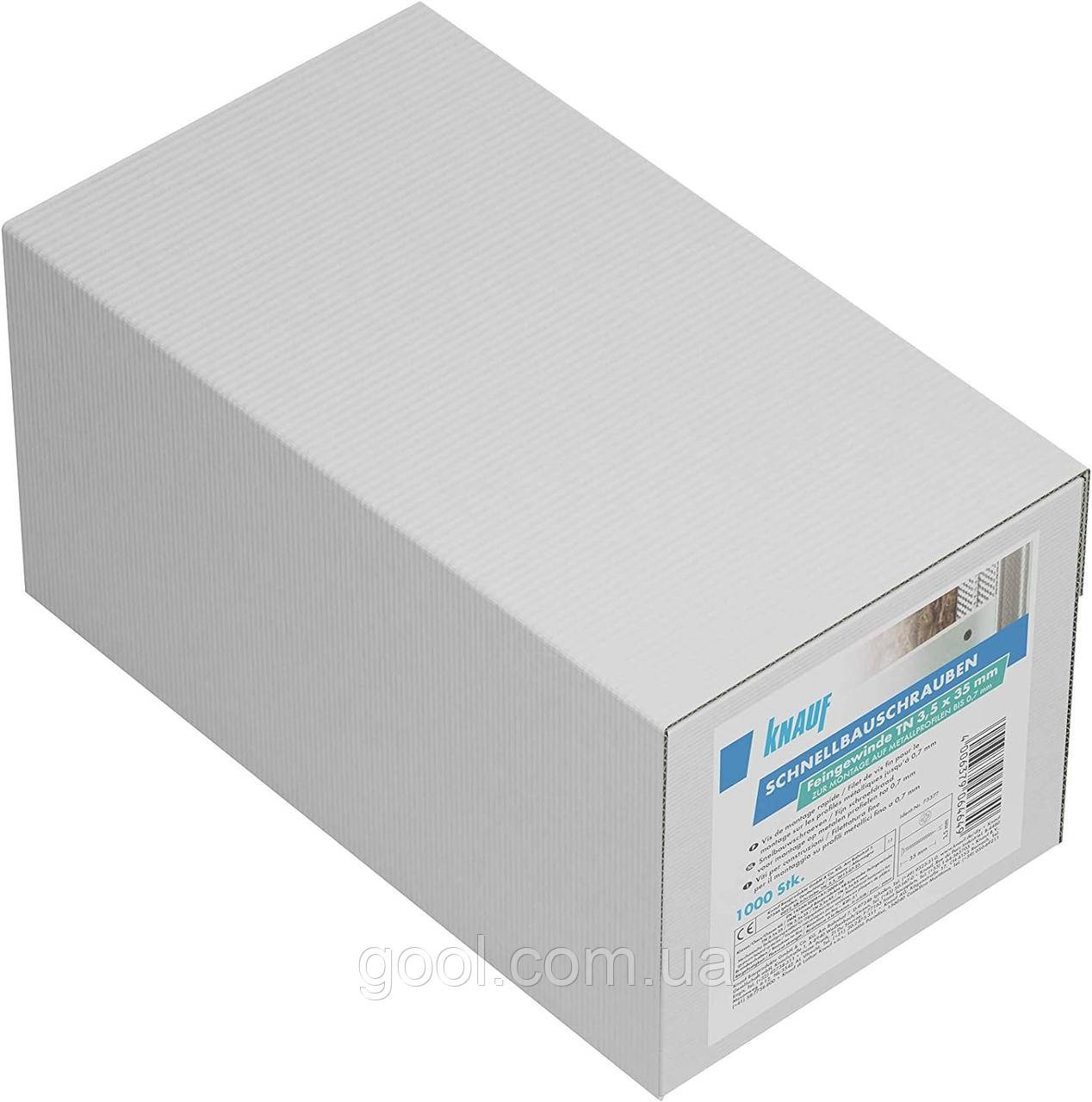 Саморіз шуруп Кнауф 3,5х35 мм Knauf Schnellbauschraube TN 35 для гіпсокартона по металу упаковка 1000 штук, фото 1