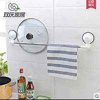 Вешалка для ванной и кухни с присосками и крючками Towel Rack