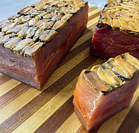 Брус рибний (тунець, масляна, марлін, лосось, мідії), х/к малосол, вакум 300 - 500 гр/уп (ваговий товар)