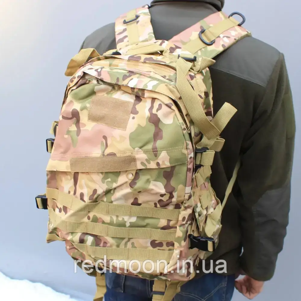 Тактический рюкзак 40л (48х36х24 см), US Army M11, Мультикам / Армейский штурмовой рюкзак - фото 4 - id-p2070421703