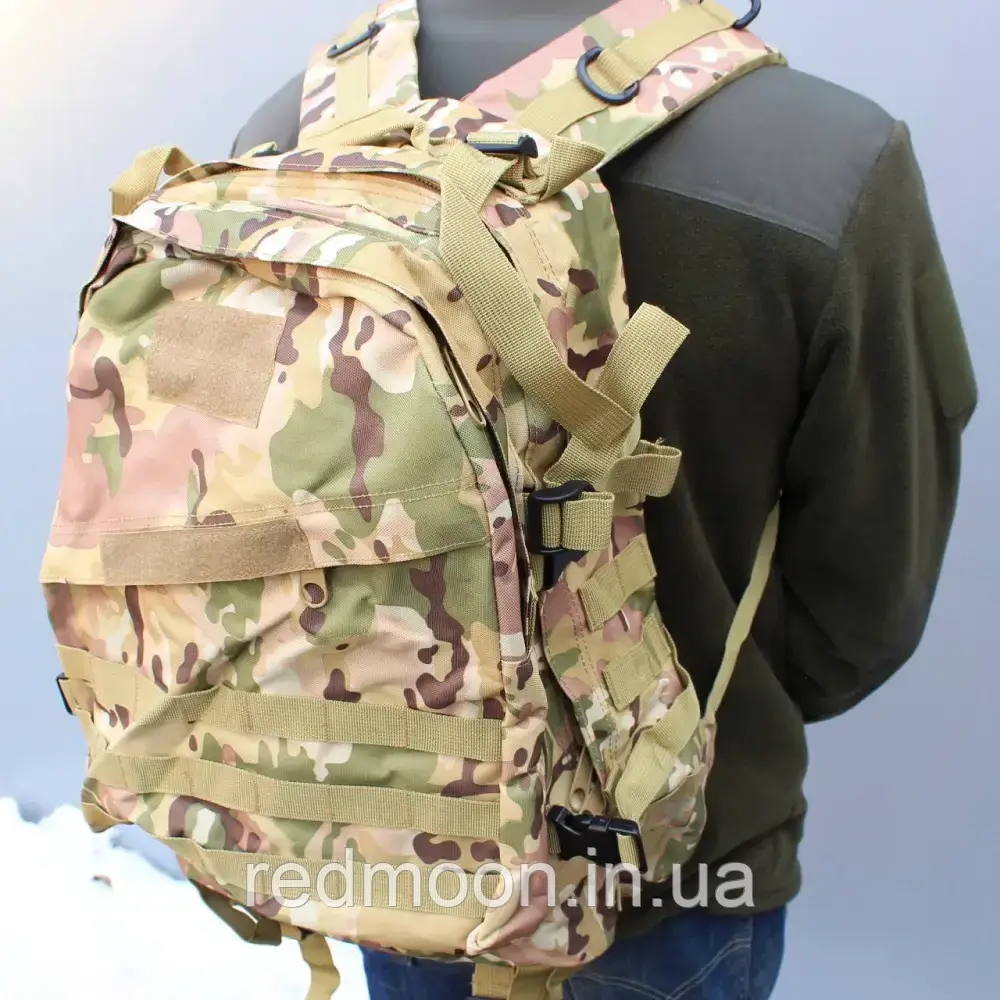 Тактический рюкзак 40л (48х36х24 см), US Army M11, Мультикам / Армейский штурмовой рюкзак - фото 2 - id-p2070421703