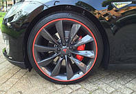 Флиппер резинка для защити литых дисков колес GLZ Motors R18,комплект 4 шт, красный