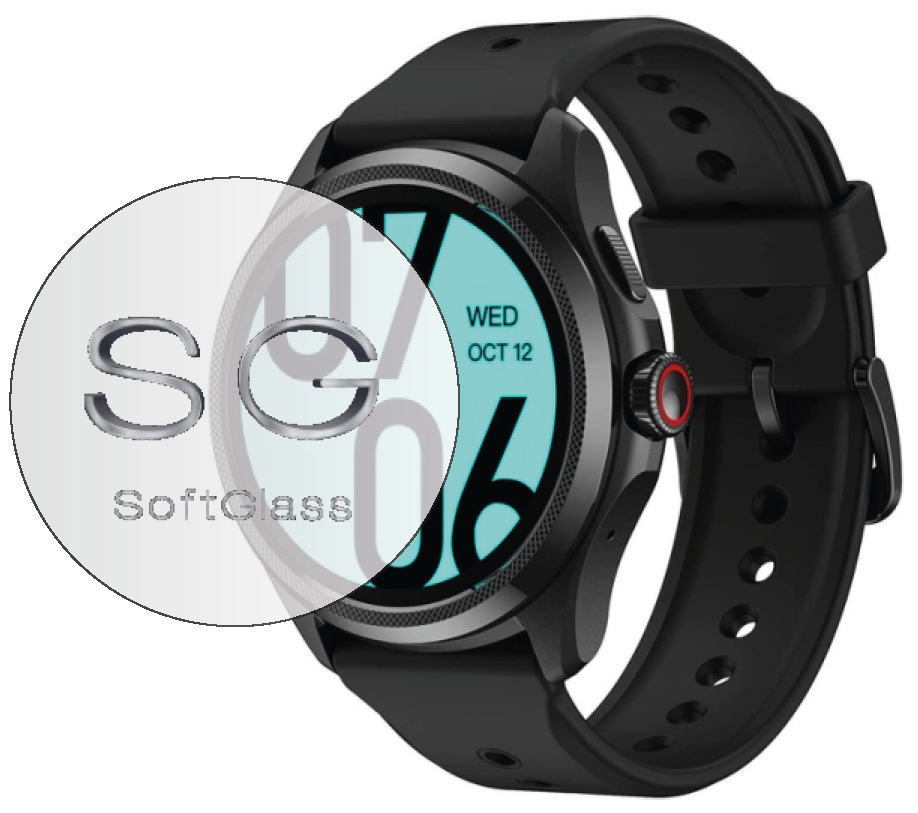 Бронеплівка для Mobvoi TicWatch Pro 5 (2шт на екран) зносостійка поліуретанова SoftGlass - фото 1 - id-p1931347818