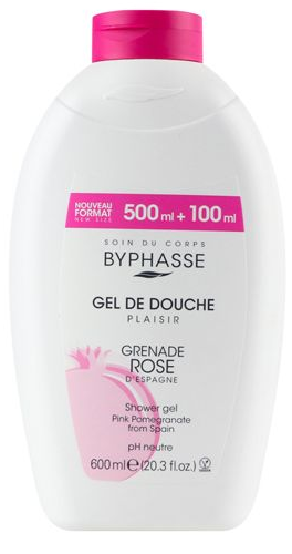 Гель для душу з рожевим гранатом Byphasse Shower Gel 600 ml( оригінал оригінал Іспанія), фото 1