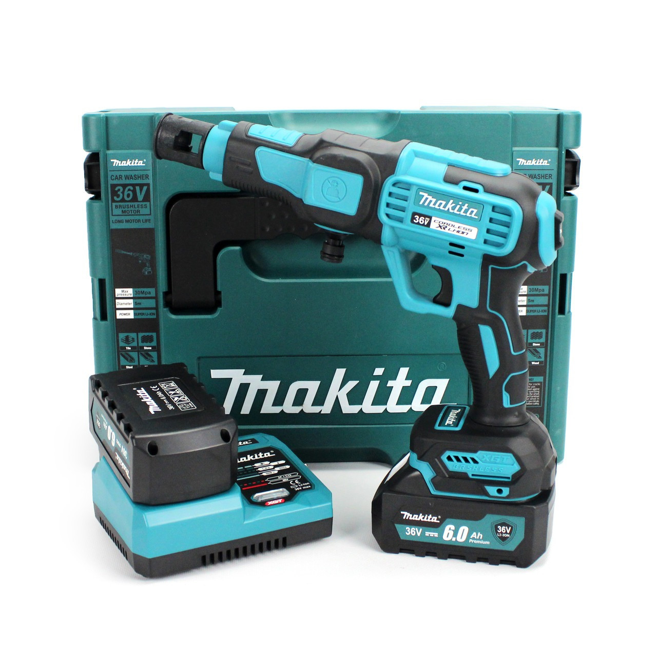 Аккумуляторная ручная мойка Makita DXR-911 (36V, 6Ah, 40bar), АКБ мойка ...