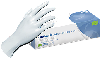 Медицинські нітрилові рукавички SafeTouch Platinum Whitte Nitrile (3г)